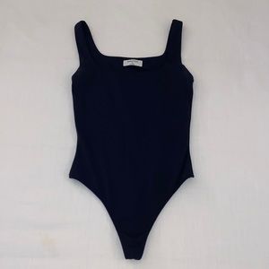 Babaton Black Square Neck Bodysuit